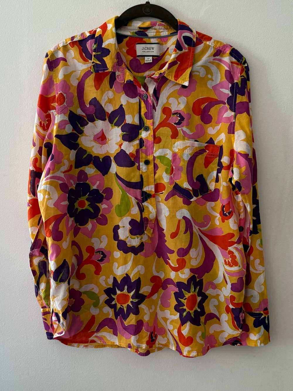 J. Crew Collection Popover Shirt in Multicolor Floral 14
